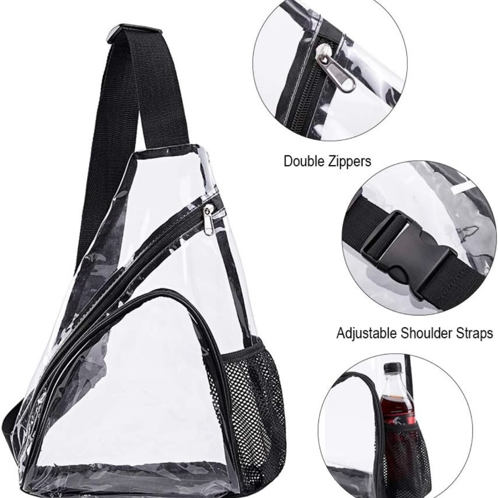 Clear stadium crossbody bag with pockets - Picture 7 of 7